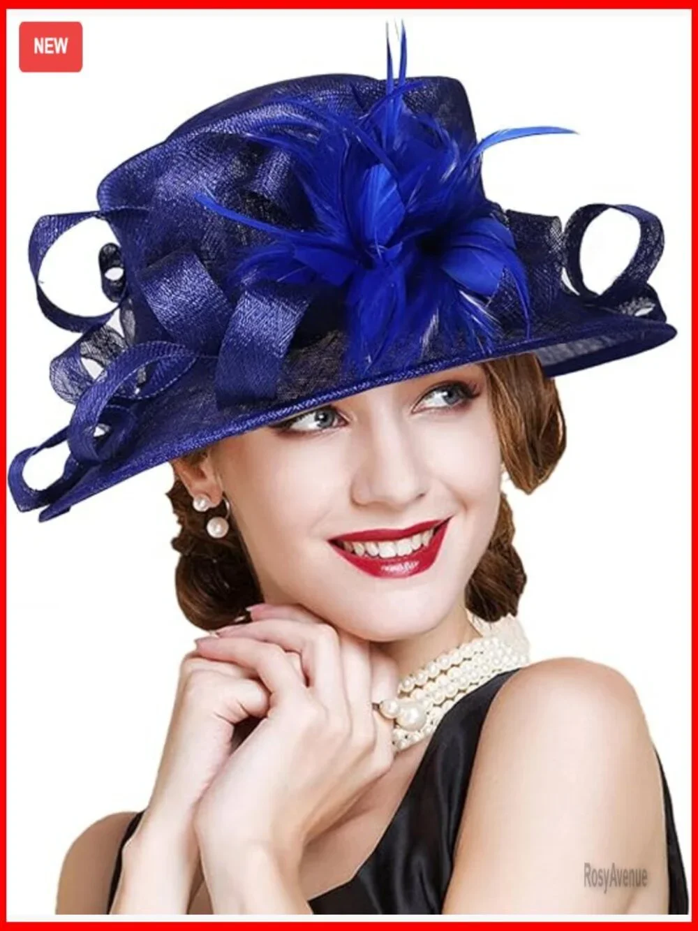Adjustable Derby Fedora Hat with Feather Trim for Special Occasions